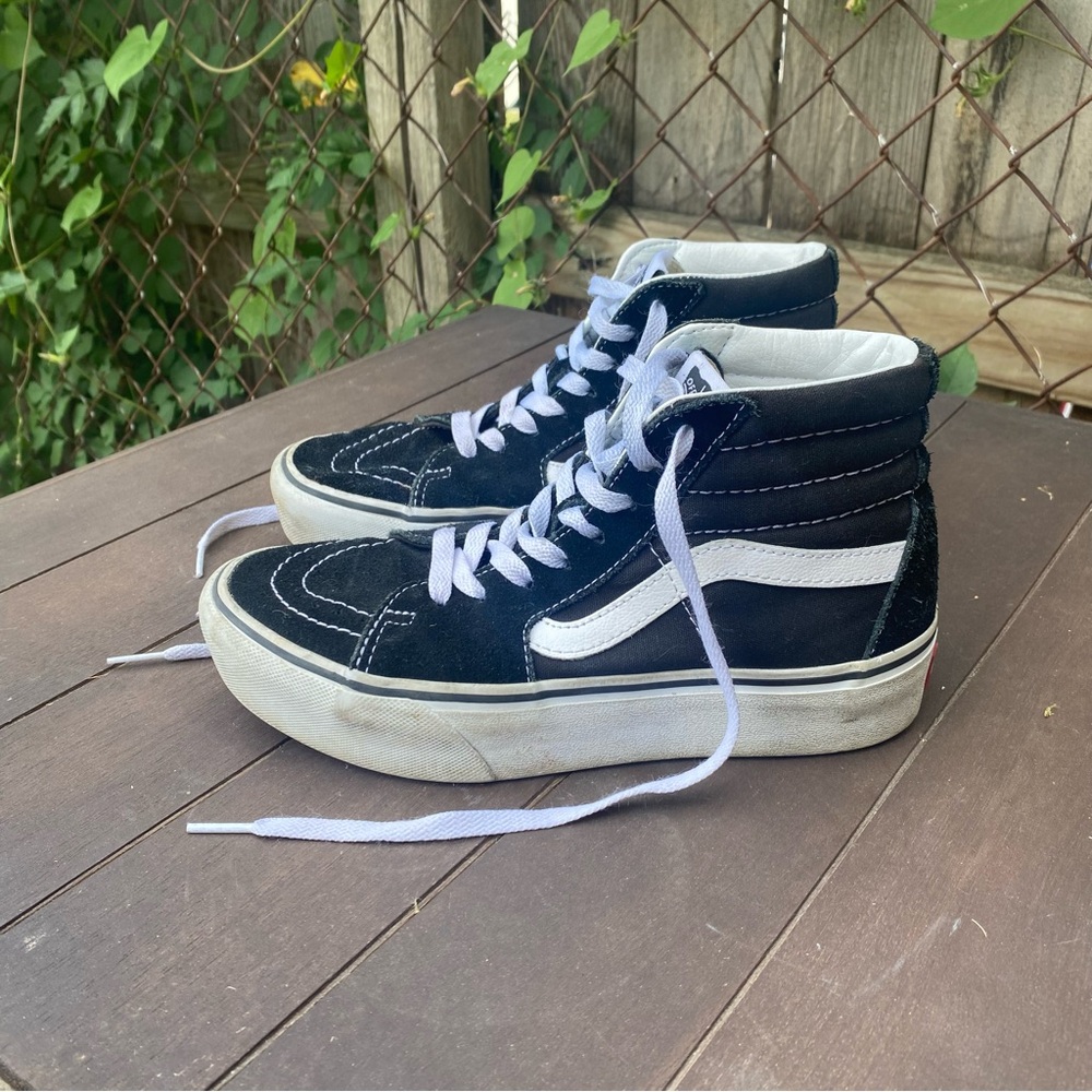 Vans Platform Black and White High-Tops